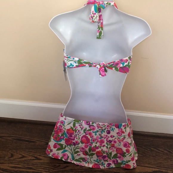 2 piece Bleu Rod Beattie pink floral swimsuit size 4 - Picture 6 of 8